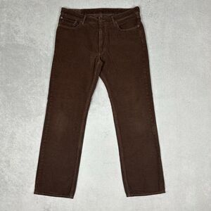Polo Ralph Lauren Corduroy Pants Men's Size 36x32 Dark Brown Straight Leg EUC